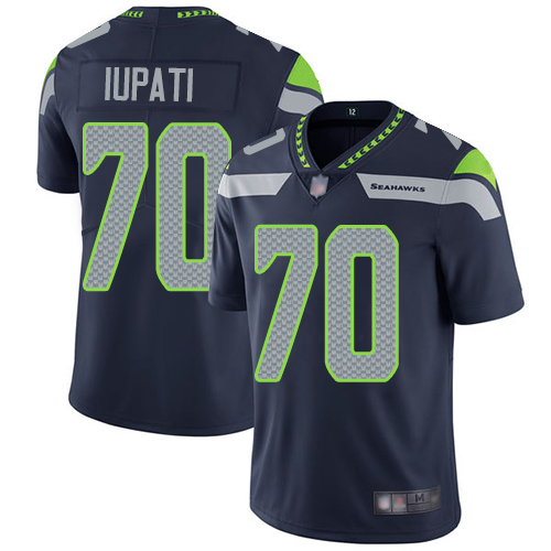 Seattle Seahawks Limited Navy Blue Men Mike Iupati Home Jersey NFL Football 70 Vapor Untouchable